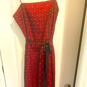 Women’s cocktail dress! Red w rhinestones accent!